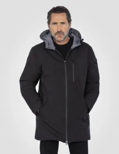 Parka noire longue - NOIR
