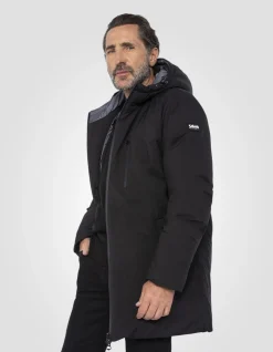 Parka noire longue - NOIR