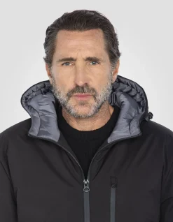 Parka noire longue - NOIR