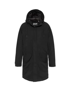Parka noire multipoches à capuche - NOIR