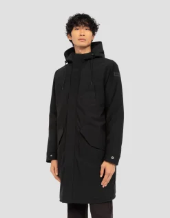 Parka noire multipoches à capuche - NOIR