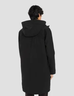 Parka noire multipoches à capuche - NOIR