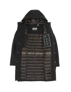 Parka noire multipoches à capuche - NOIR