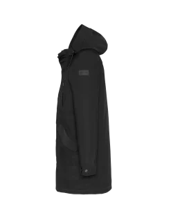 Parka noire multipoches à capuche - NOIR