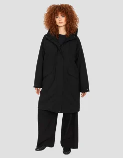Parka noire multipoches à capuche - NOIR