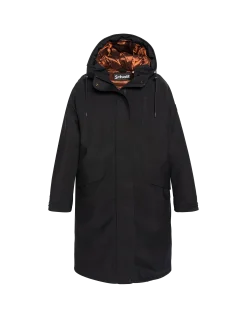 Parka noire multipoches à capuche - NOIR