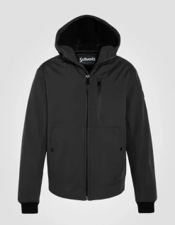 Parka noire softshell courte déperlante - NOIR