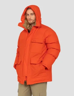 Parka orange multipoches à capuche - ORANGE