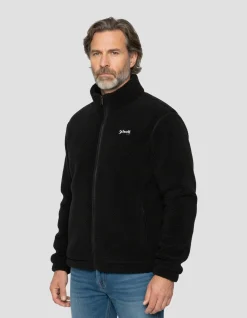 Polaire zippée sherpa noir - NOIR