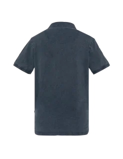 Polo army bleu marine effet délavé - MARINE