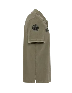 Polo army kaki effet délavé - KAKI
