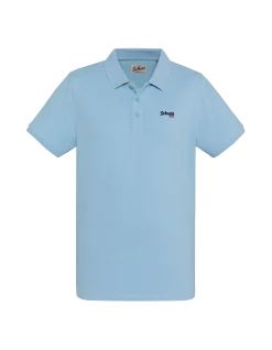 Polo basique bleu pale en maille piquée - BLEU PALE