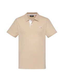 Polo beige clair et blanc - BEIGE CLAIR/BLANC