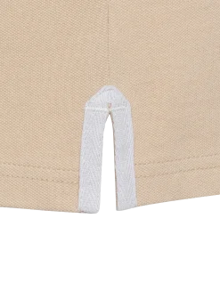 Polo beige clair et blanc - BEIGE CLAIR/BLANC