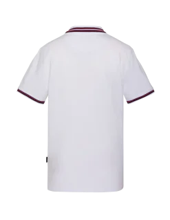 Polo blanc avec liserés tricolores - BLANC
