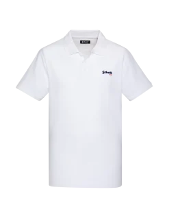 Polo blanc en coton piqué - BLANC
