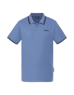 Polo bleu jeans en coton piqué - BLEU JEANS