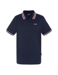 Polo bleu marine avec liserés tricolores - MARINE