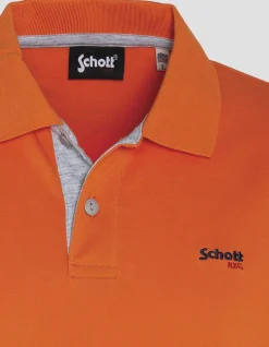 Polo orange et gris - ORANGE/GRIS