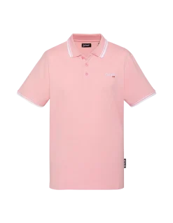 Polo rose pâle en coton piqué - ROSE PÂLE