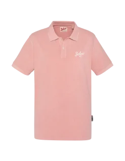 Polo rose poudré avec logo rétro - ROSE POUDRÉ