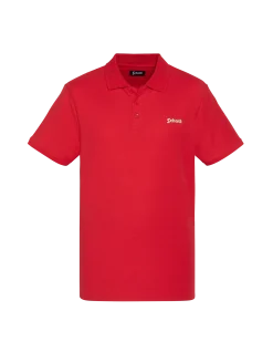 Polo rouge en coton piqué - ROUGE