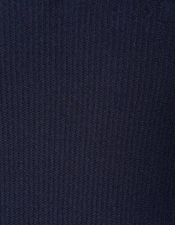 Polo rétro bleu marine maille filet - MARINE