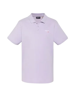Polo violet pastel en coton piqué - VIOLET PASTEL