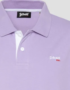 Polo violet pastel et blanc - VIOLET PASTEL/BLANC