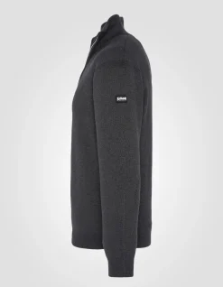 Pull anthracite à col zippé - ANTHRACITE