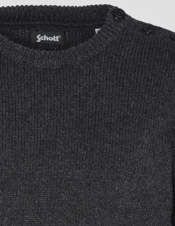 Pull army anthracite à col rond - ANTHRACITE