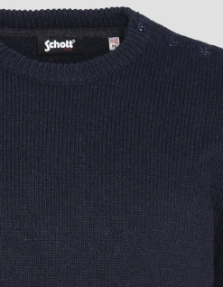 Pull army bleu marine à col rond - MARINE