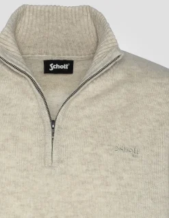 Pull camionneur blanc en lambswool - BLANC CASSÉ
