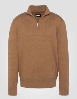 Pull camionneur camel en maille fine - CAMEL