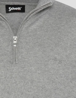 Pull camionneur gris chiné en maille fine - GRIS CHINÉ