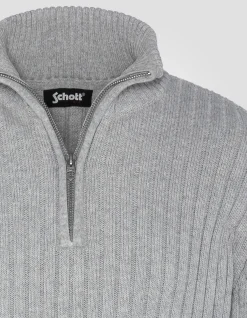 Pull camionneur gris clair chiné recyclé - GRIS CLAIR CHINÉ