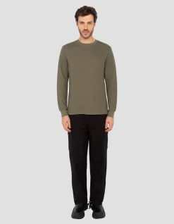 Pull col rond kaki - KAKI