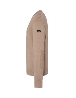 Pull col rond taupe, maille milano - TAUPE