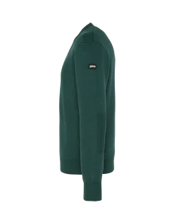 Pull col rond vert forêt, maille milano - VERT FORÊT