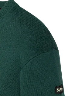 Pull col rond vert forêt, maille milano - VERT FORÊT