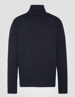 Pull col roulé bleu marine - MARINE