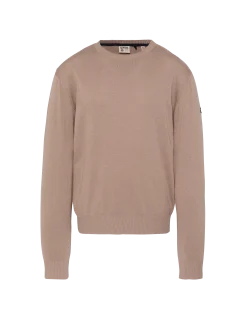 Pull léger beige clair col rond - BEIGE CLAIR