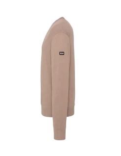 Pull léger beige clair col rond - BEIGE CLAIR