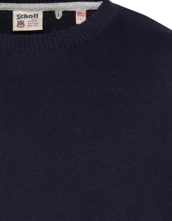 Pull léger bleu marine col rond - MARINE