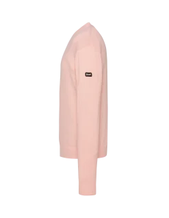 Pull léger rose pâle col V - ROSE PÂLE