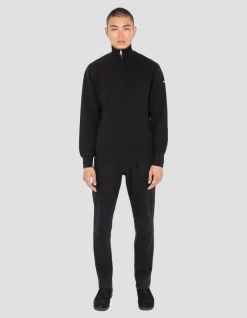 Pull noir à col zippé - NOIR
