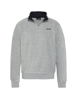 Pull polaire zippé gris chiné - GRIS CHINÉ
