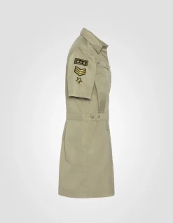 Robe army sage kaki badgée - SAGE KAKI