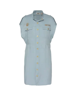 Robe bleu ciel sans manche army - BLEU CIEL