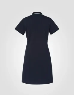 Robe polo rétro sport bleu marine - MARINE